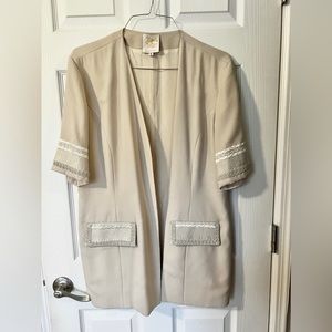Women's Beige Oversized Blazer